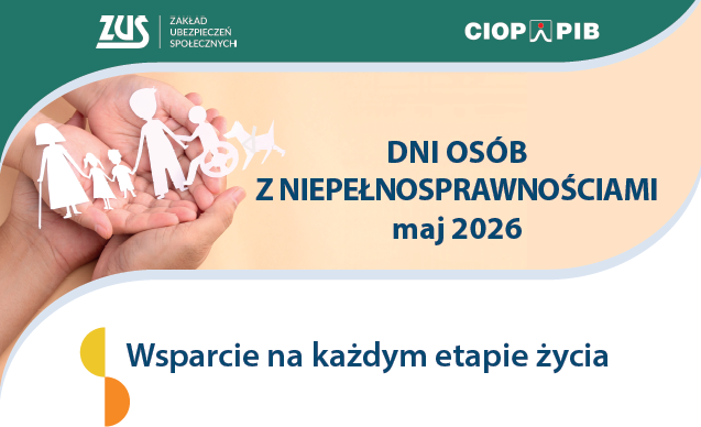 grafika Dzień Osób z Niepełnosprawnościami 2026 - wsparcie na każdym etapie życia