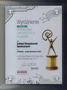 wyróżnienia dla ZUS za projekt e-Składka