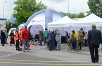 Stoiska organizatorów i partnerów, Dzień Osób z Niepełnosprawnością 2019, siedziba ITS w Warszawie Dzień Osób z Niepełnosprawnością 2019