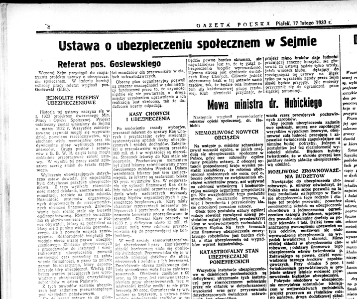wycinek z Gazety Polskiej 1933 rok